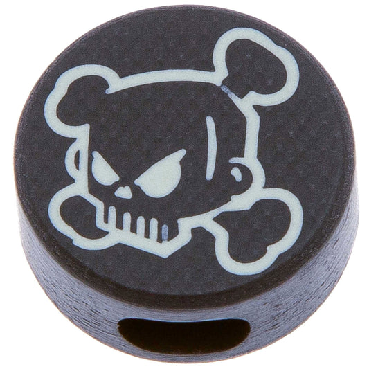 Circle Skull Bones Glowing Lanyard Bead Paracord Bead G10 Luminophore