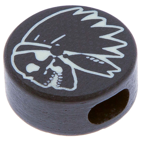 Circle Skull War Bonnet Glowing Lanyard Bead Paracord Bead G10 Luminophore