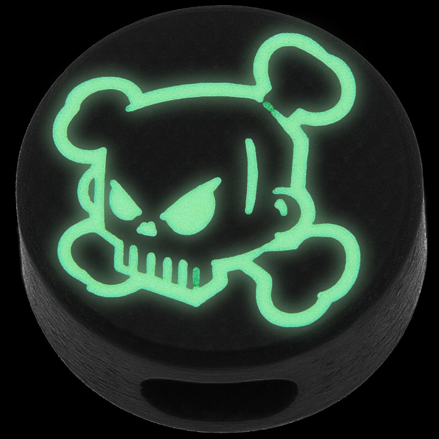 Circle Skull Bones Glowing Lanyard Bead Paracord Bead G10 Luminophore