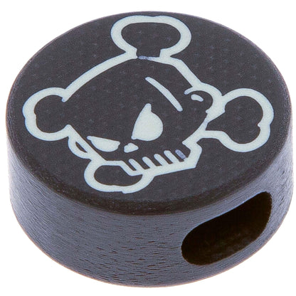 Circle Skull Bones Glowing Lanyard Bead Paracord Bead G10 Luminophore