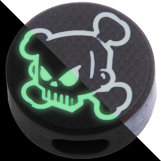 Circle Skull Bones Glowing Lanyard Bead Paracord Bead G10 Luminophore